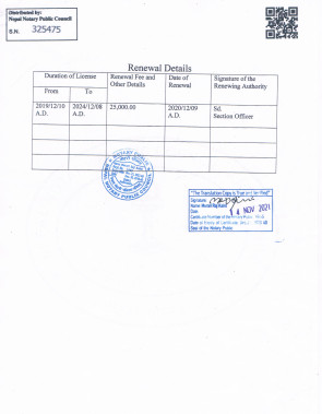Company certificate renewal